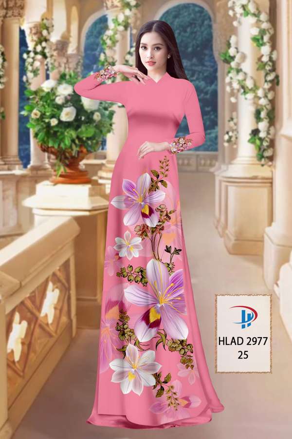 Vải Áo Dài Hoa In 3D AD HLAD2977 53